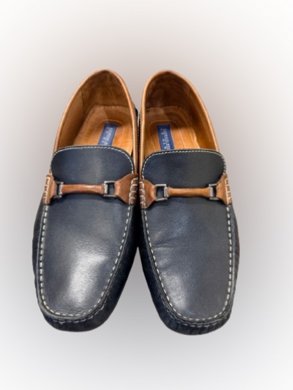 Giorgio Brutini Le Glove Leather Driving Loafers Mens 10.5M Black Brown Slip On